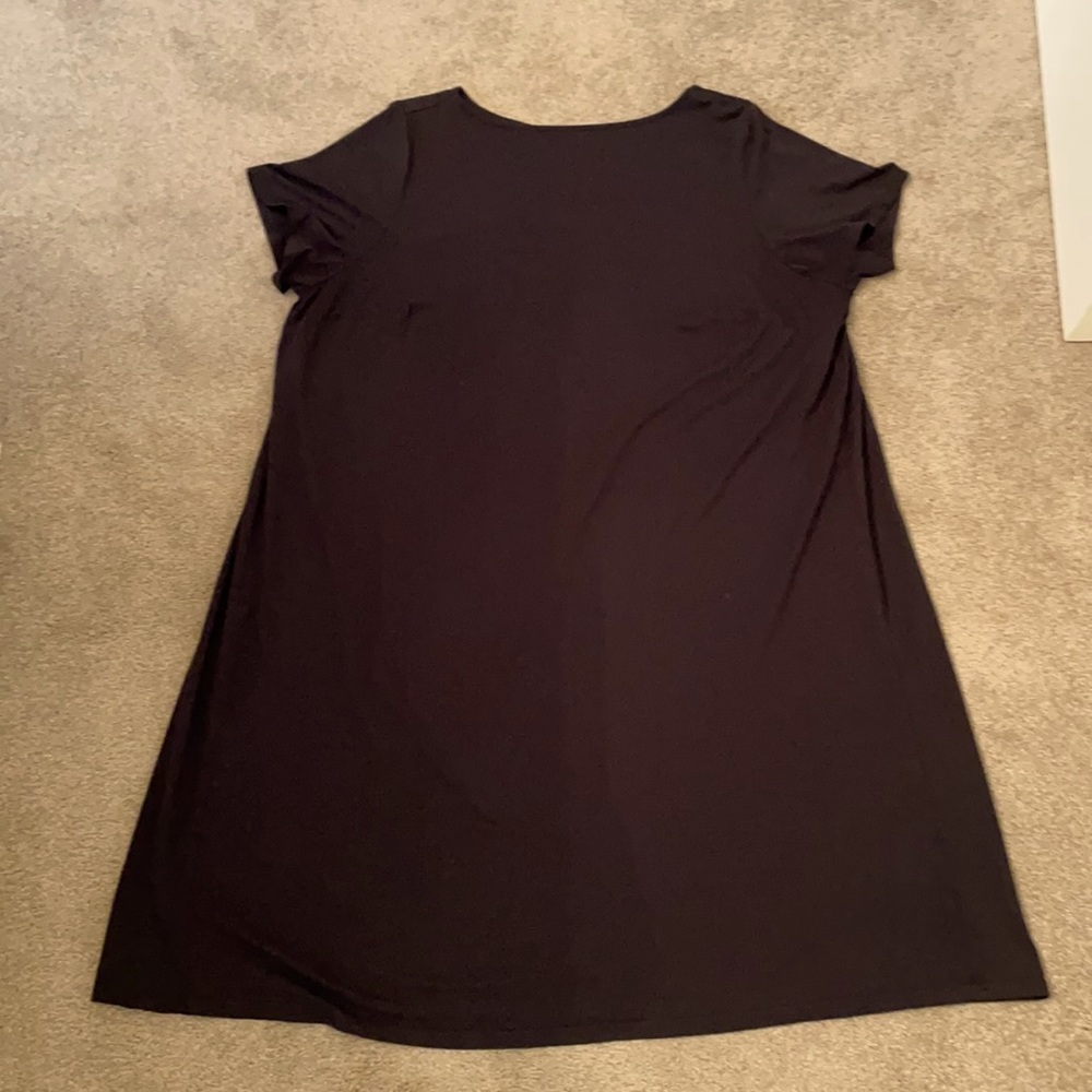 J. Jill Wearever swing dress black short sleeve 2x